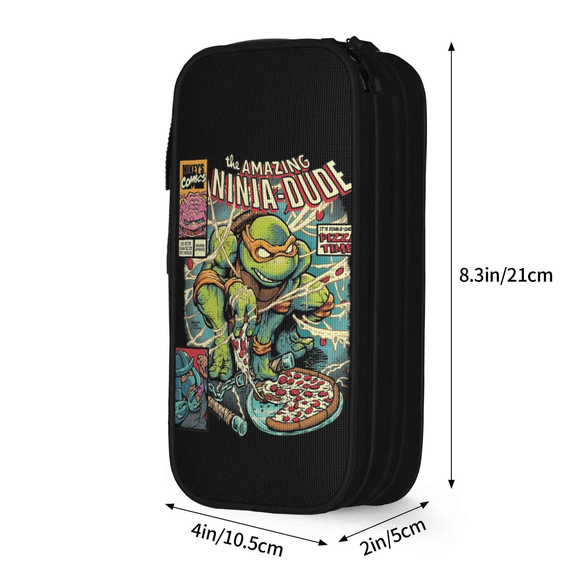 Fun The Amazing TMNT T-Turtles Dude Pencil Cases Pencilcases Pen Holder for Girls Boys Big Capacity Bag Cosmetic Stationery