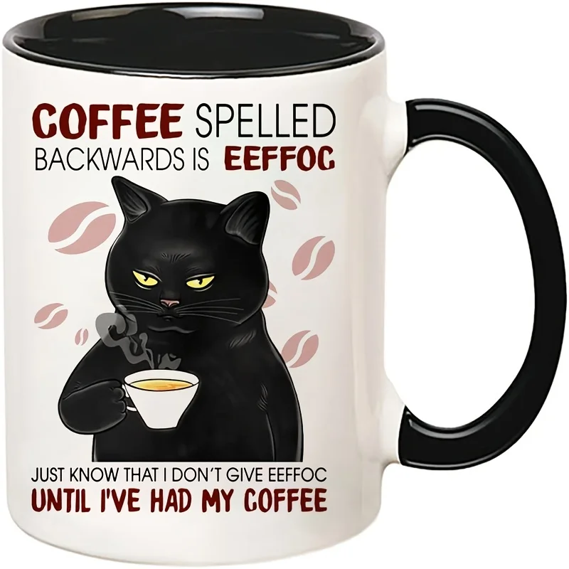 What Is EfDoc? Why This Black Cat Ceramic Mug With “EfDoc” Spelled Backward Changed My Morning Routine
