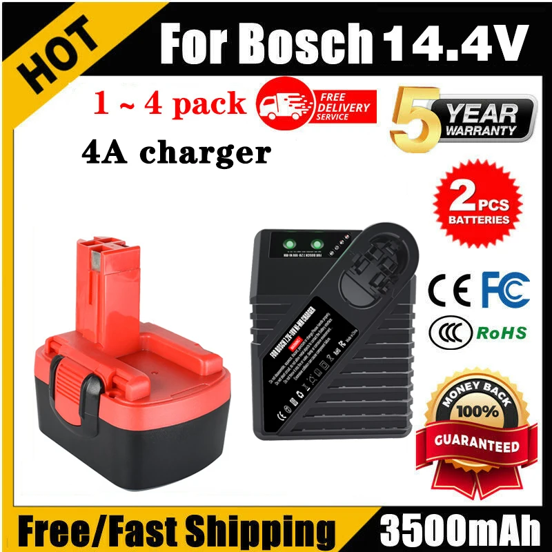 NI-MH 3500mAh for bosch 14.4v battery replace bosch d 70745 battery screwdriver charger BAT038 BAT140 BAT040 BAT041