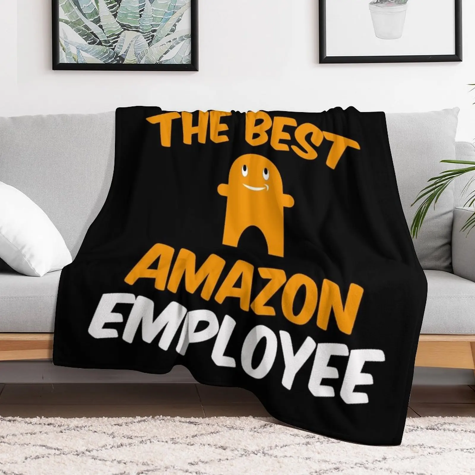 funny amazon employee peccy Throw Blanket