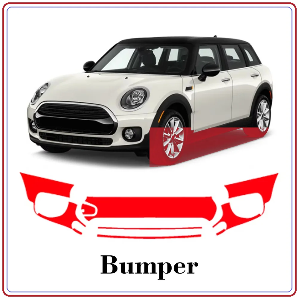 For MINI Cooper Clubman Base 2016-2024 Precut TPU Paint Protection Film PPF Front Bumper Kit Clear Bra Stone Guard EU UK