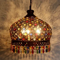 design lamp pendant lighting crystal Bohemia Retro droplight Iron handmade pendant lights for restaurants hanging lights bedroom
