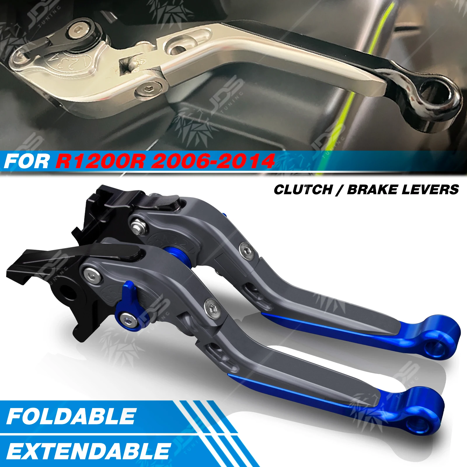 

JDSTUNING For BMW R1200R 2006-2014 Clutch Lever Brake Lever Set Foldable Adjustable Handle Levers Motorcycle Accessories Parts