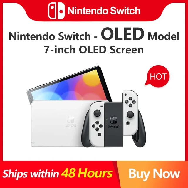 Nintendo Switchコンソール,赤と白の色,7インチのタッチスクリーン,64GB - AliExpress