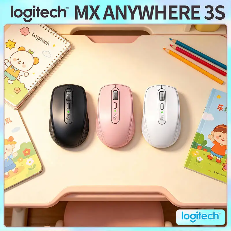 Logitech MX Anywhere 3S Productivity Mouse - 8K DPI Glass Tracking, MagSpeed Hyper-Scroll, 3-Device Sync, USB-C Quick Charge