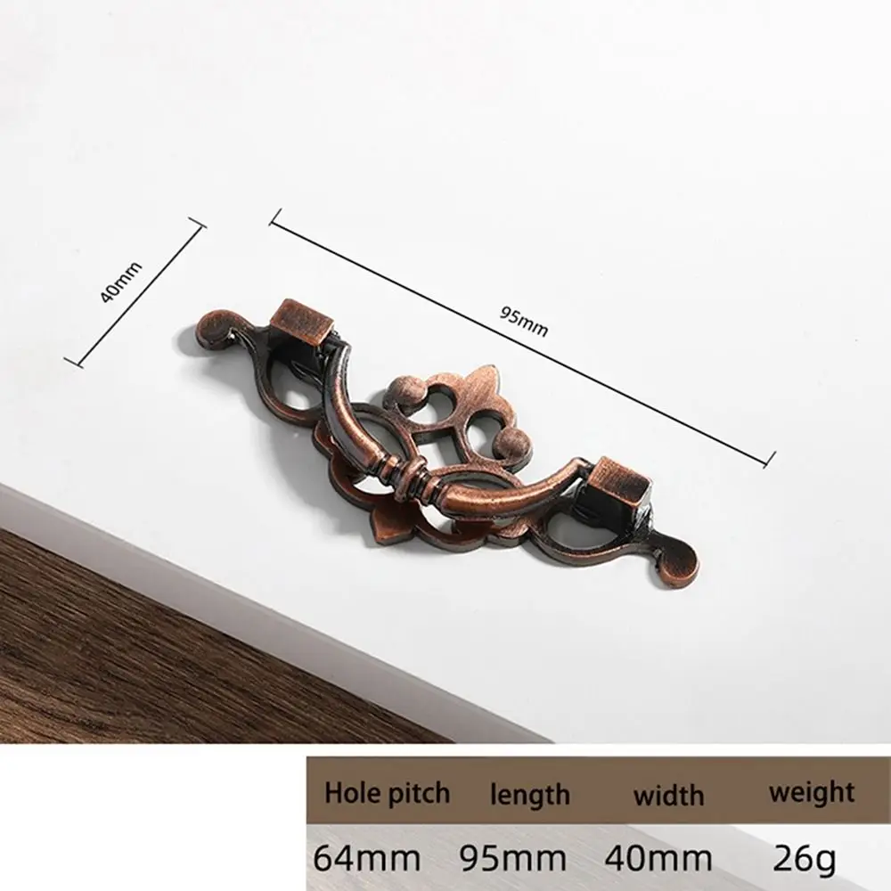 

Bronze Antique Carving Old-fashioned Classical Vintage Cabinet Handle Drawer Handle Furniture Handle for Kitchen Cupboard
