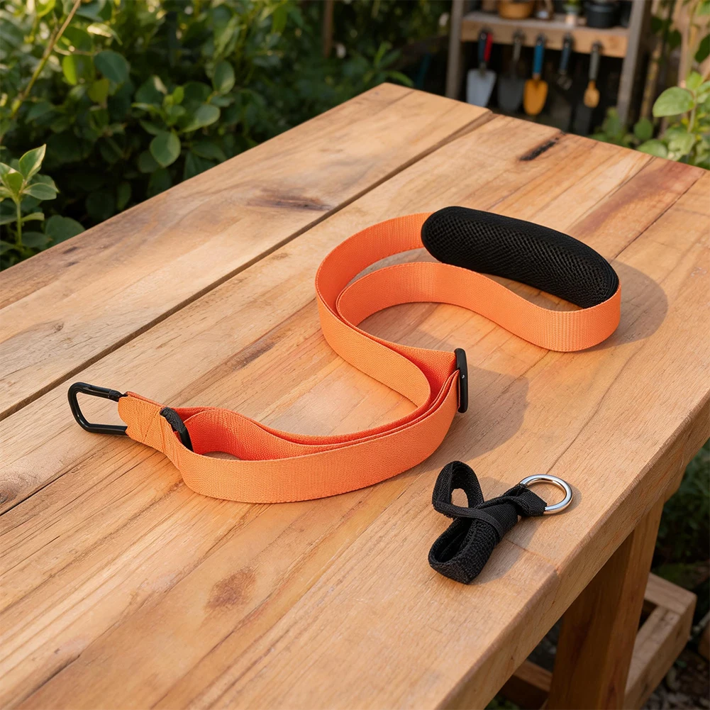 Adjustable Nylon Harness Strap with Metal Hook for String Trimmer For Leaf Blower Designed to Distribute Weight Shoulders