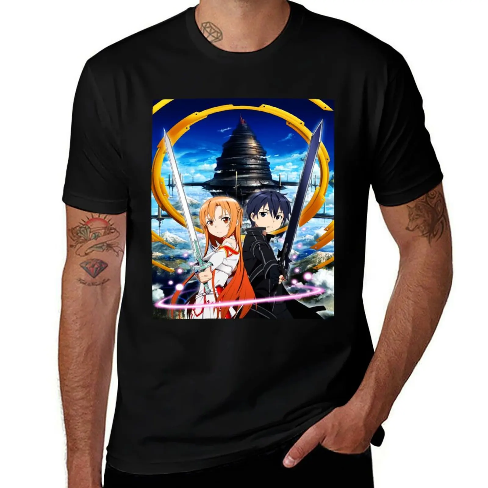 

sword art online T-Shirt funny t shirts cotton t shirt man casual T-Shirt