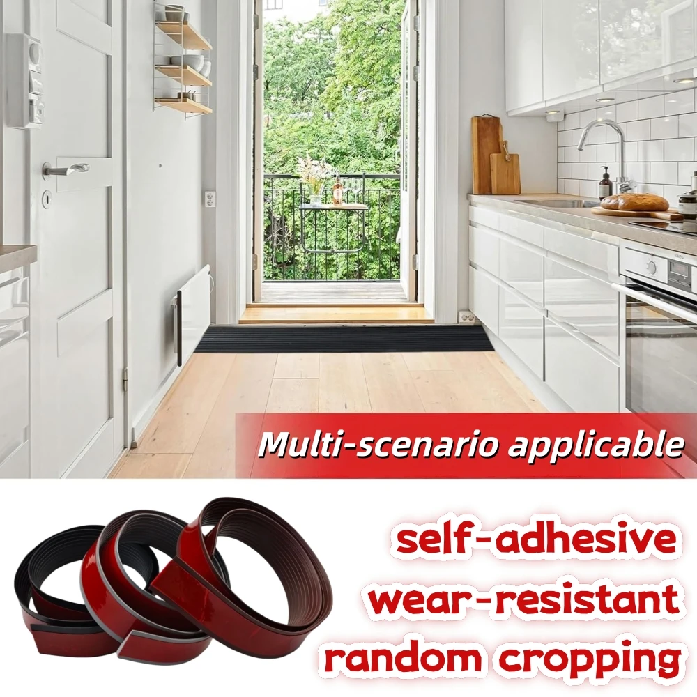 1roll 1mX5cm Threshold Ramp Pad PVC Wear-resistant Ramp Self-adhesive Striped Staircase Anti Slip Tape