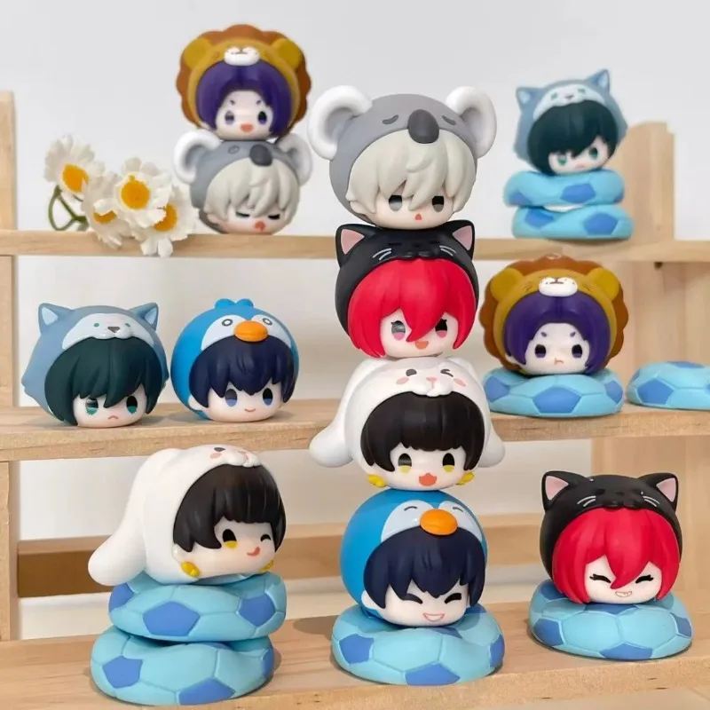 BLUE LOCK First Edition of Animal Series Q Version Figurines Bachira Meguru Chigiri Hyoma Mini Blind Box Collectible Ornaments