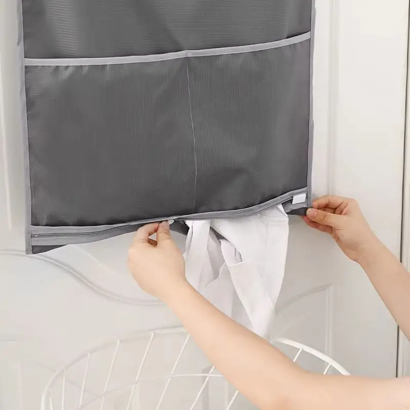 

Oxford Cloth Wall-mounted Dirty Clothes Basket Bathroom Waterproof Laundry Storage Bag Portable Multifunctional Sundries Bag