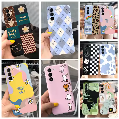 For Samsung Galaxy S21 FE S21+ 5G Case Luxury Painted Bumper Soft Matte Cover For Samsung S21 Plus S 21 Ultra S21FE Phone Fundas