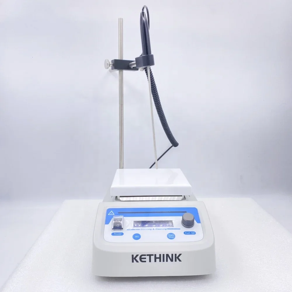 KT-MS350-H lab Digital hotplate overhead magnetic stirrer with temperature probe for 3 liter