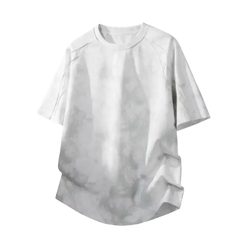 Modern Tie Dye T Shirt For Men Streetwear Casual Summer Breathable Short Sleeve Round Neck Design
