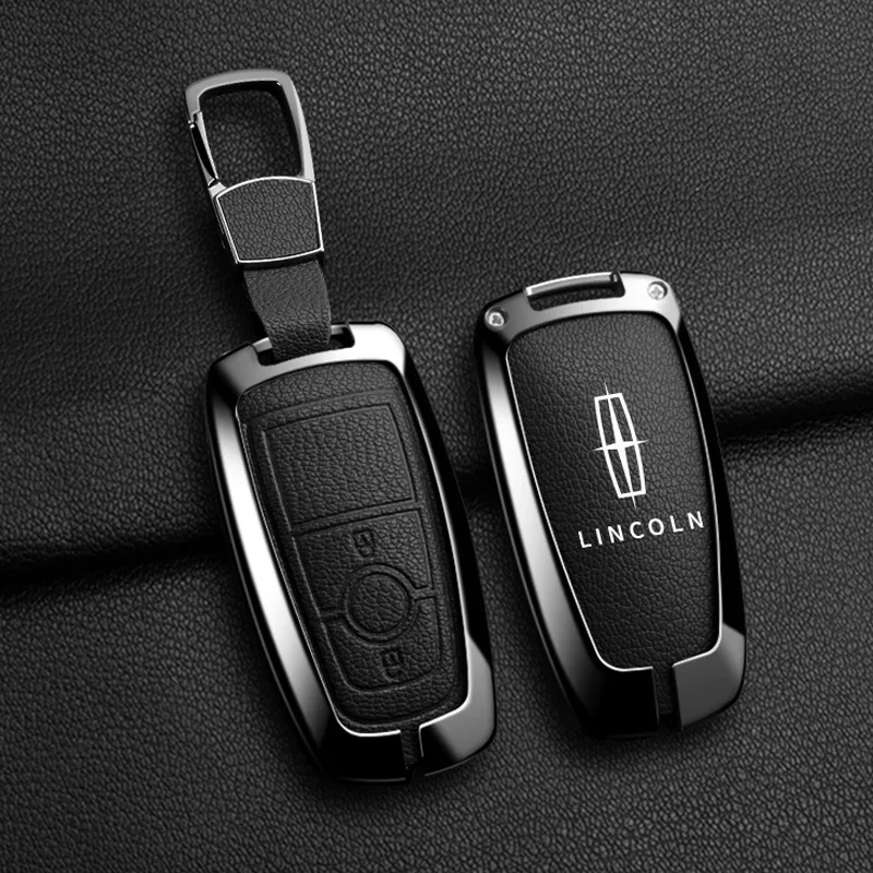 Alloy Car Key Cover Case for Lincoln Continental MKC MKZ MKX Navigator Z Nautilus Aviator Corsair 2017 2018 2019 2022 Keychain