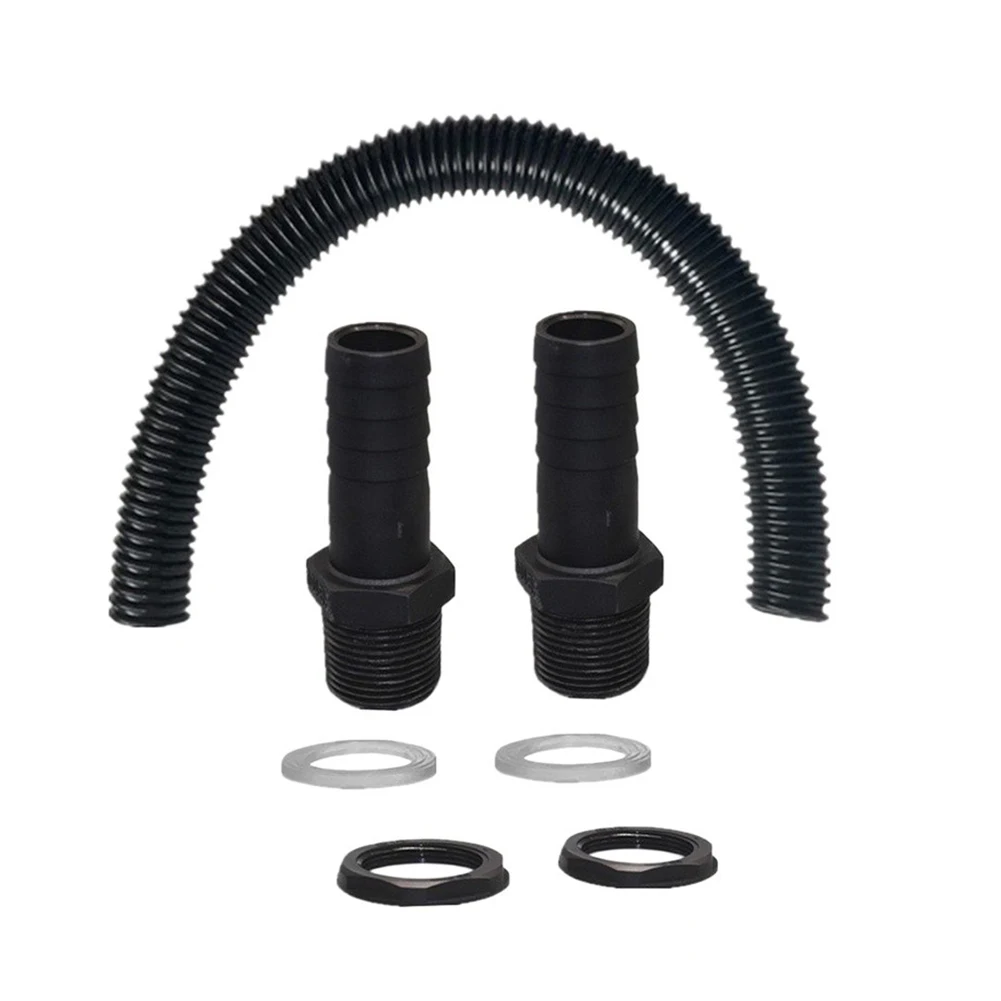 Water Butt Linking Kit with 3/4 Connectors 50cm Pipe Nuts Washers and 25mm Fittings for Dual Rainwater Collection