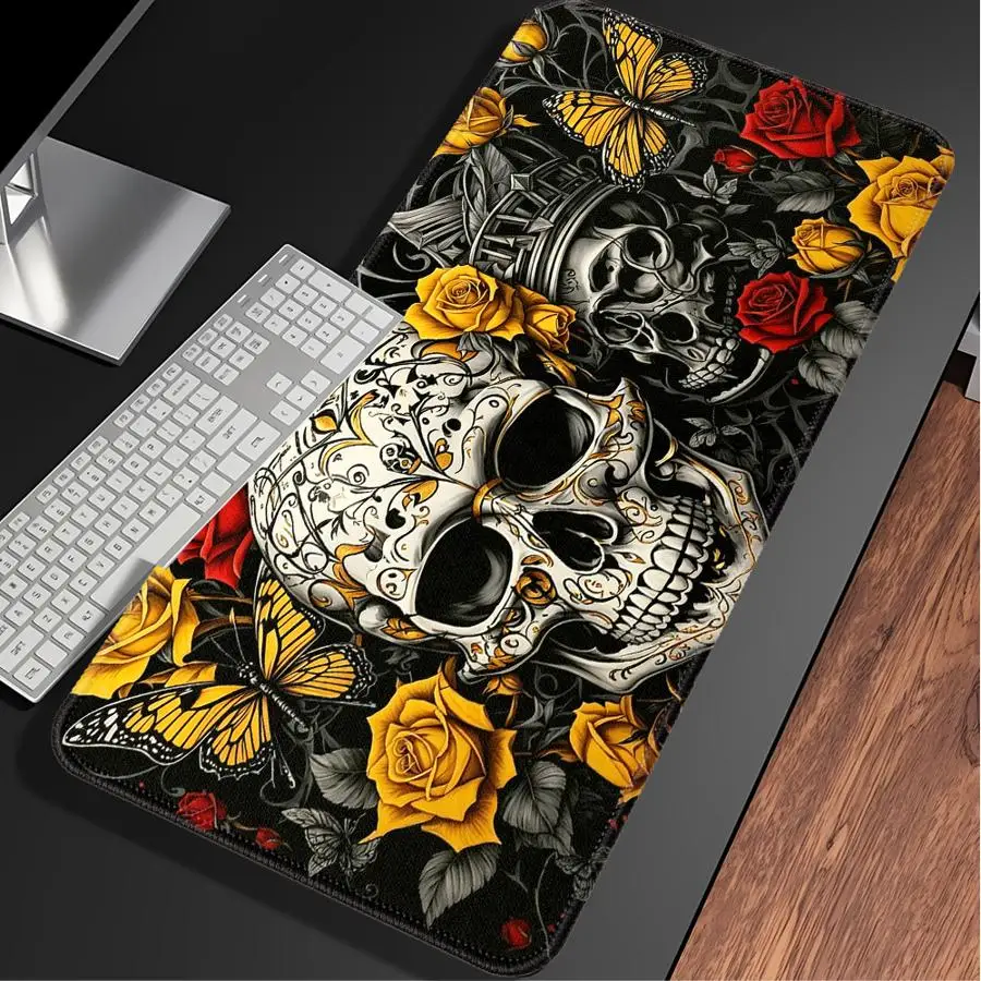 Flower Skull rubber Mouse Pad Desk accessories Computer Laptop Pad office Pad Keyboard Mouse Pad Game Console Pad