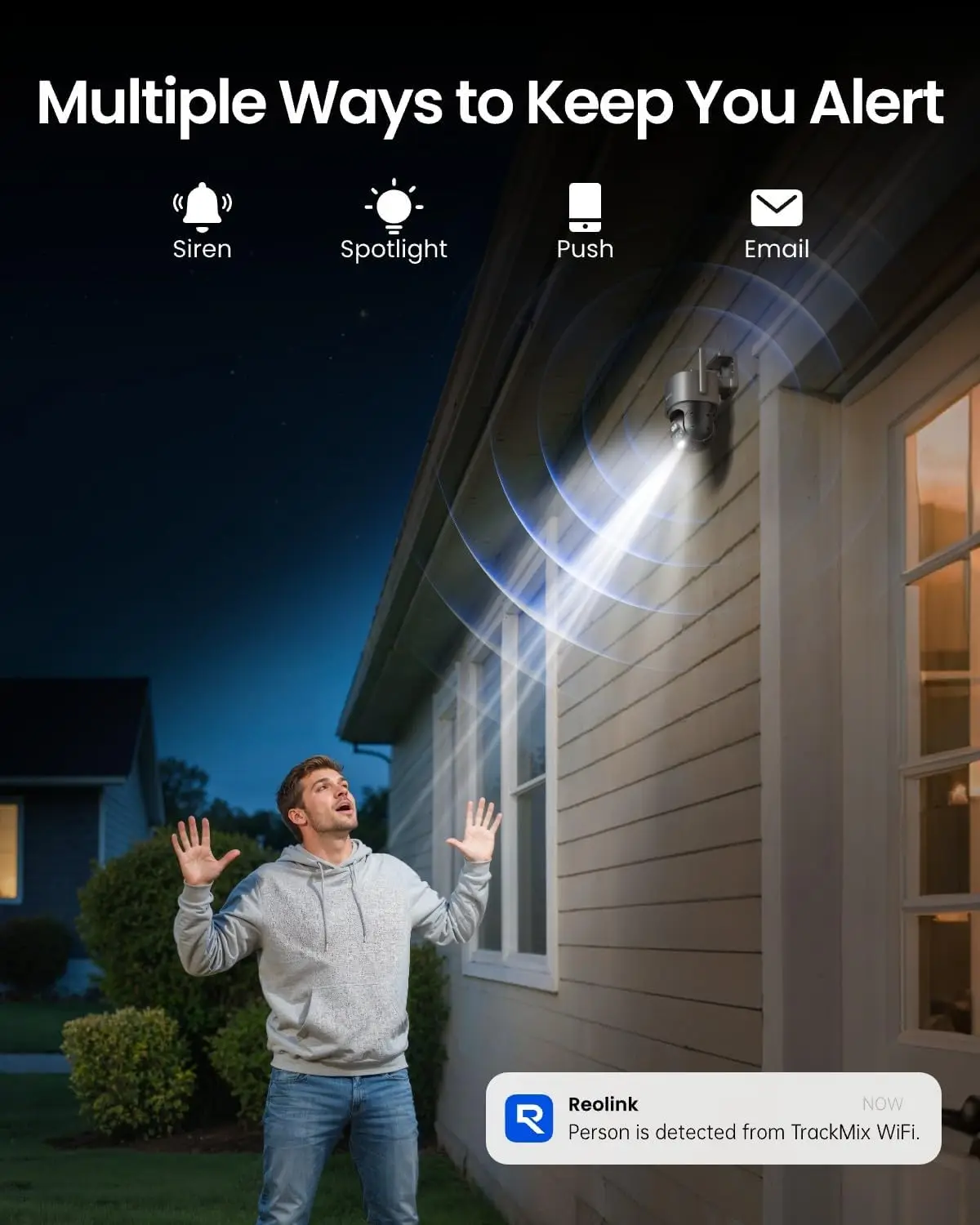 4K 8MP Outdoor Wired WiFi Security Camera with Dual-Lens PTZ, 360° Auto Tracking, 6x Hybrid Zoom, Smart Detection of People, Vehicles, and Animals, Dual-Band Wi-Fi, Color Night Vision view 6
