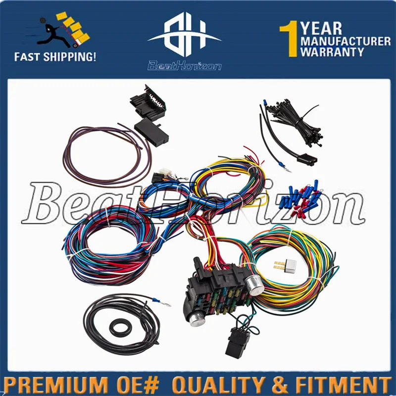 

21 Circuit Wiring Harness Hot Rod Universal Wire Kit For Chevy Universal Ford Wiring Harness 21 Circuit Street Hot rod Universal