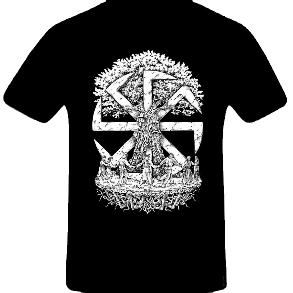 Unique Design Slavic Brotherhood Tree of Life Rune T-Shirt. Summer Cotton Short Sleeve O-Neck Men\'s T Shirt New S-5XL Round Neck