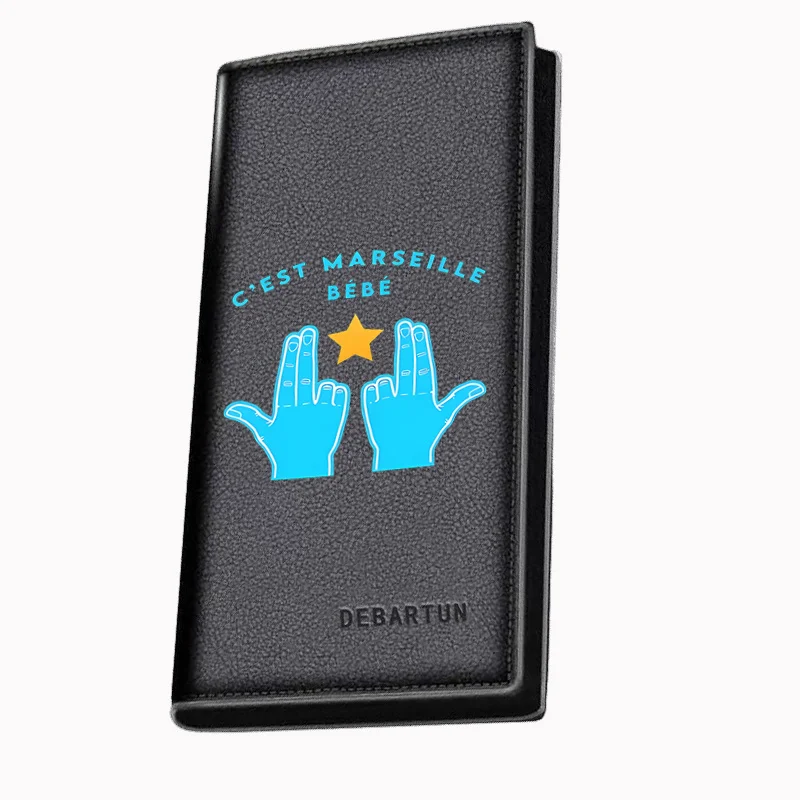 Foam hands star Marseille baby Men's Long Wallets Business Stylish Printing Design Casual Use Christmas Valentine's Father's Day