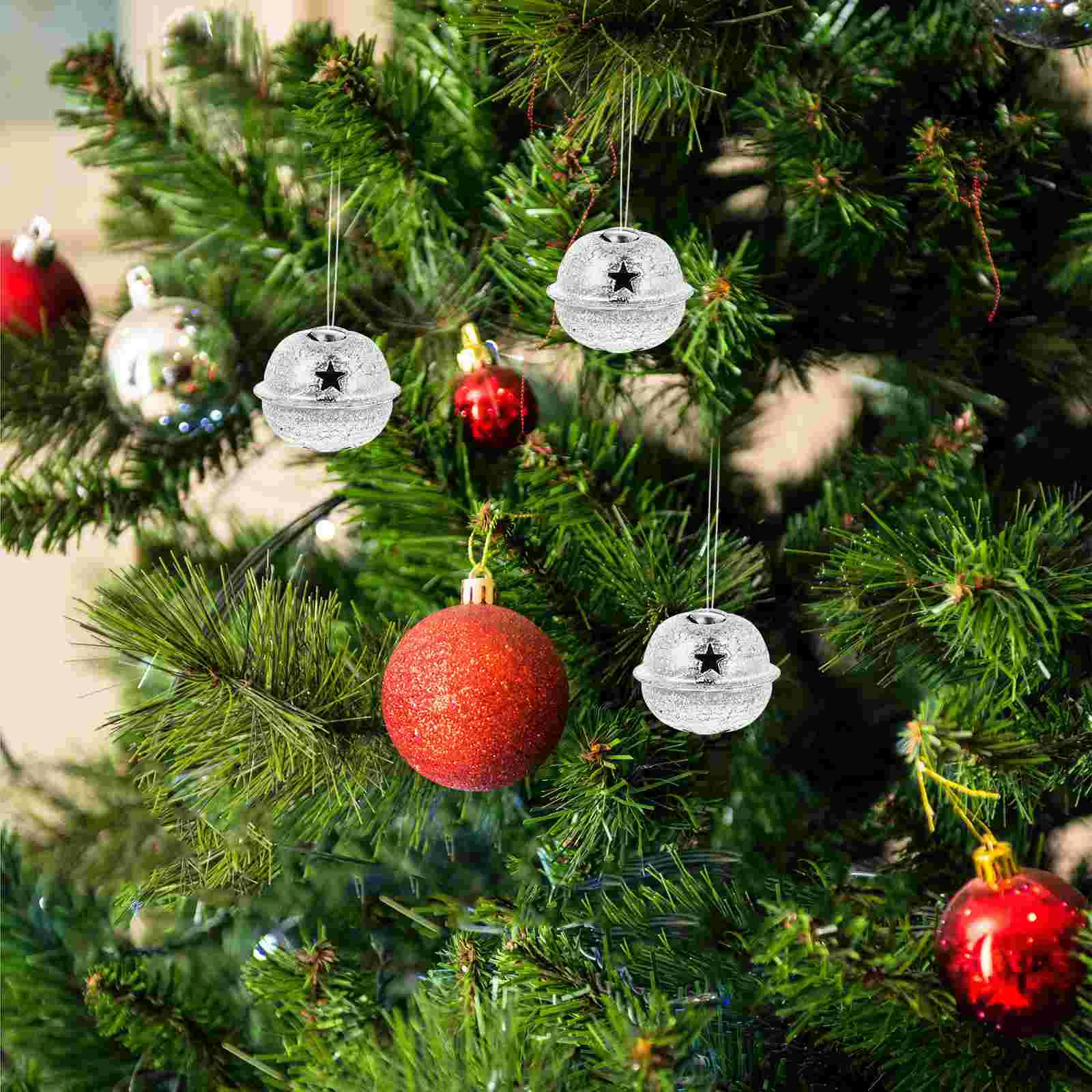 Cloches de Noël conviviale rées pour décorations de fête, flocon de neige, découpe de Noël, bricolage, empreinte en fer creux, 50 pièces
