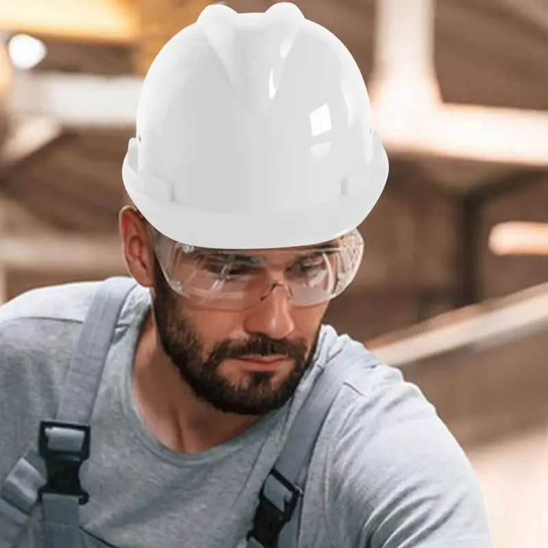 Construction Hat For Men Vented Protective Hard Hat Cool Adjustable Head Protector Smash Absorbing Head Protection For Outdoor