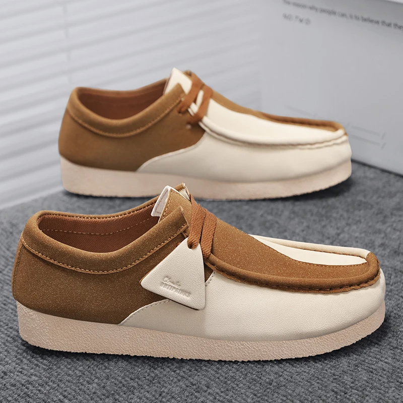 New Arrival Vintage Casual Shoes for Men Luxury Slip On Suede Sneakers Men Comfortable Walking Mens Boat Shoes chaussures homme