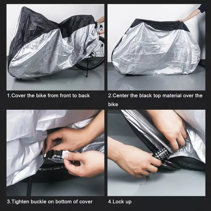 

190T Waterproof Bicycle Cover, Dustproof And UV- Outdoor Bicycle Cover, Heavy-duty Bicycle Rain Cover, Bicycle Rain And Snow Dus