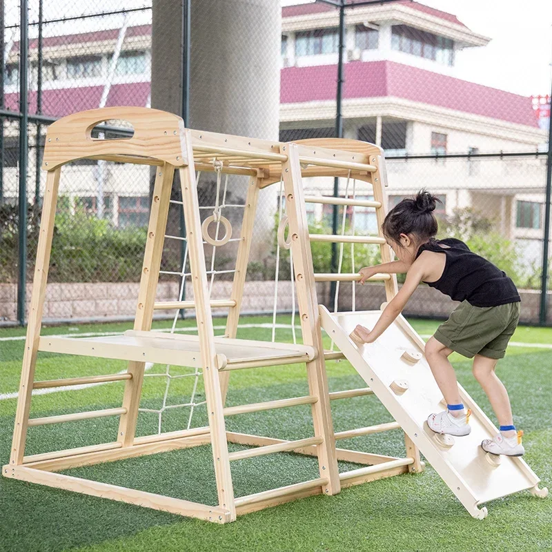 Multifunctional New Outdoor Climbing Frame Structure Games Wooden Climbing Frame Playground Indoor Equipment For Kids