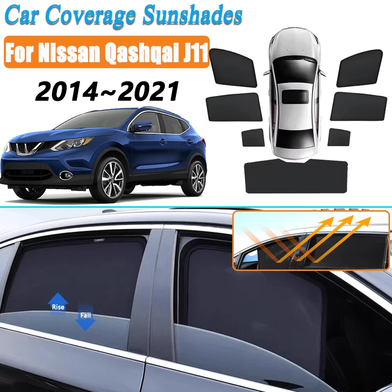 

Mesh Sunshades For Nissan Qashqai J11 2014~2020 2021 Window Magnetic Visor Sun Protection Shade Curtain Cover Auto Accessories