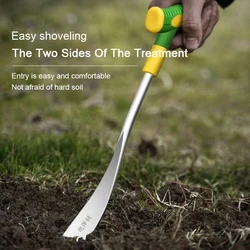 New Garlic Digging Shovel Agricultural Stainless Steel Flower Shovel Gardening Weeding Dig Wild Herbs 3-Point Shovel Garden Tool