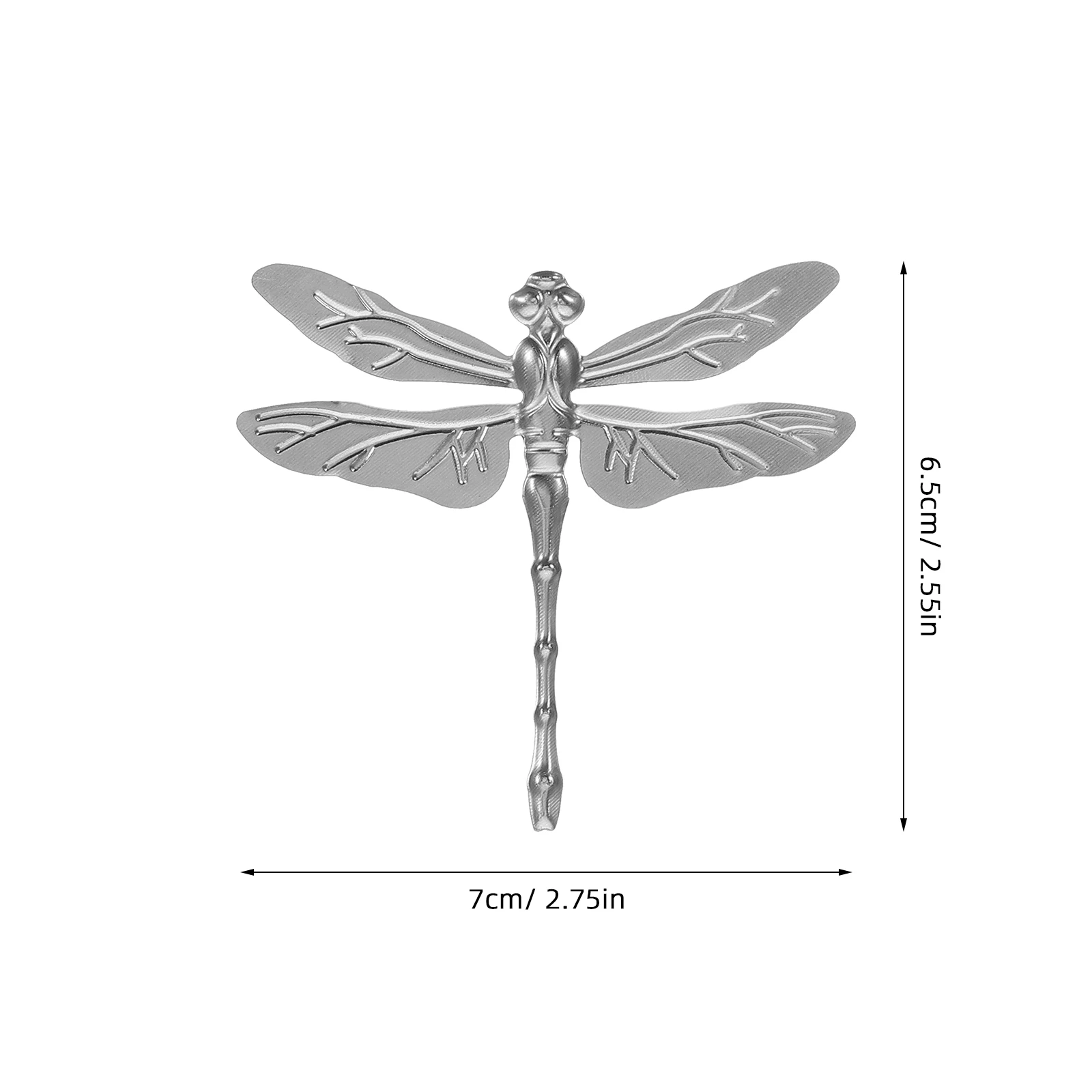 20pcs Iron Dragonfly Ornament Metal Wall Decor Household Figurine Sculptures Home Craft DIY Symbolic Shape