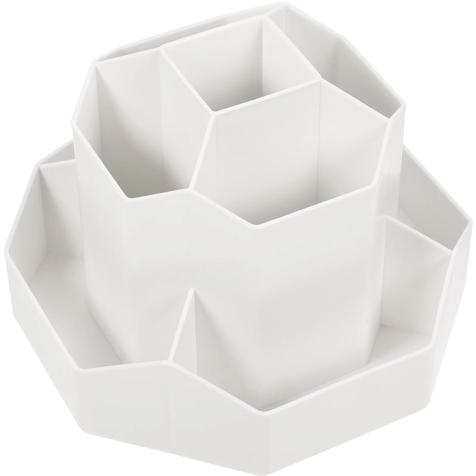 

Compartment Desktop Stationary Organizer Rotating Brush Holder Plastic Wear-Resistant Makeup Brush Storage Box