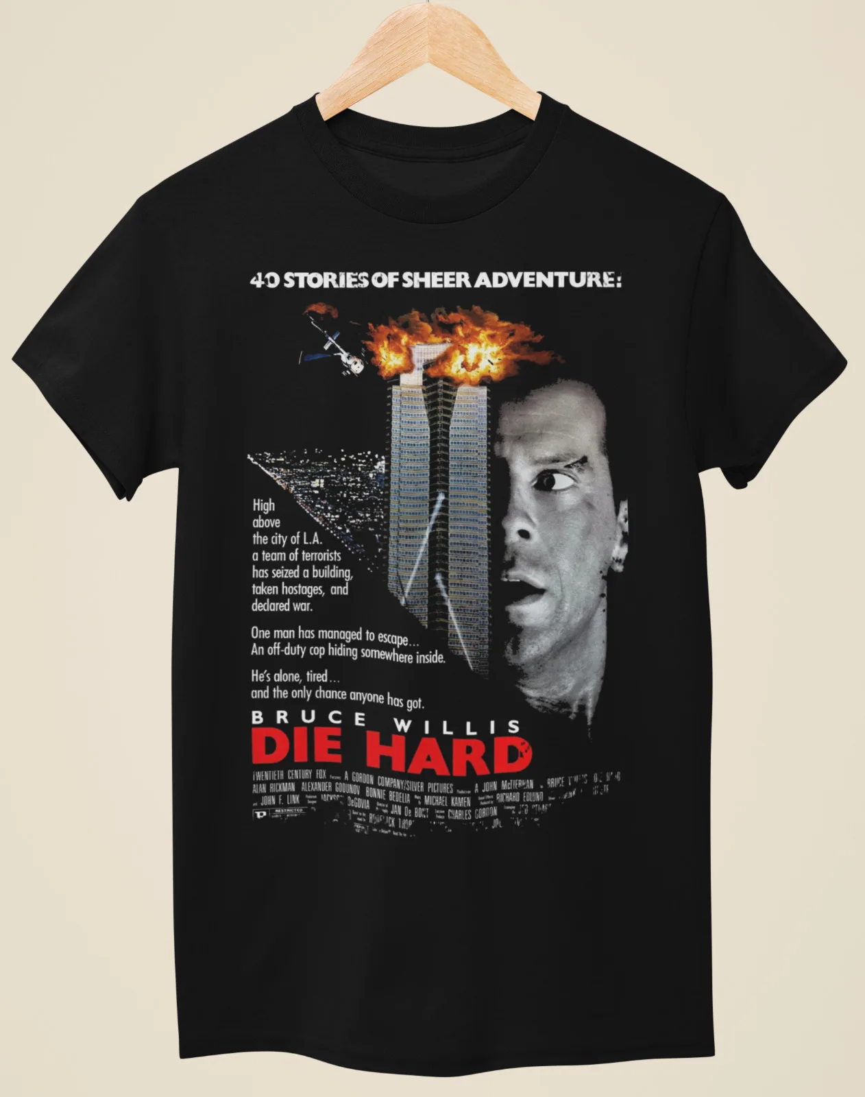 

Черная футболка унисекс в стиле фильма Die Hard