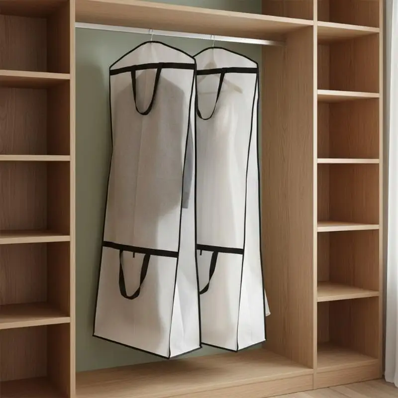 Clothes Dust Cover Garment Bag Suit Dress Jacket Coat Protector Dustproof Storage Cover For Travel Wedding Closet Use