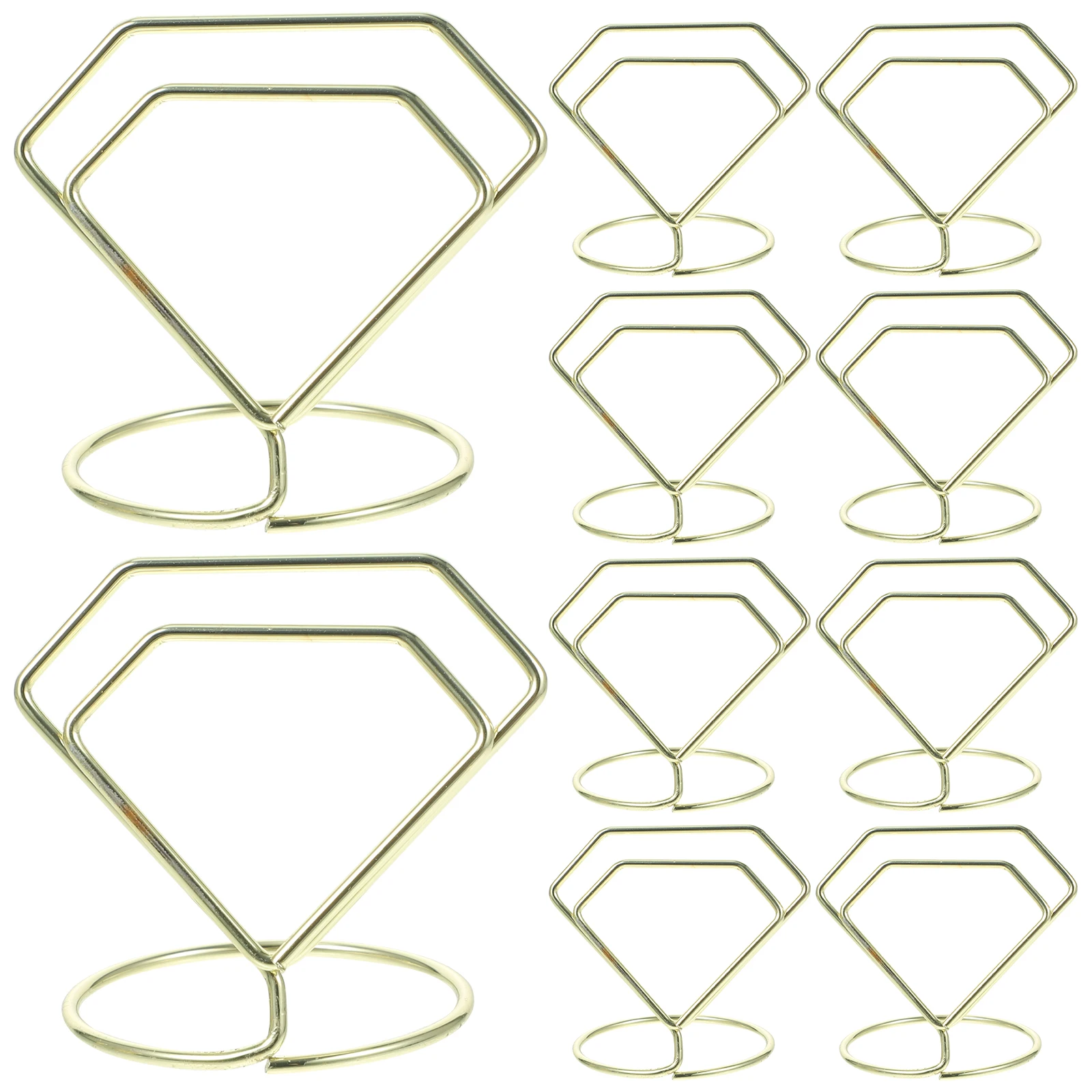 

10pcs Diamond Memo Clip Golden Photo Holders for Wedding Table Numbers Place Cards Displays Metal Picture s For Table