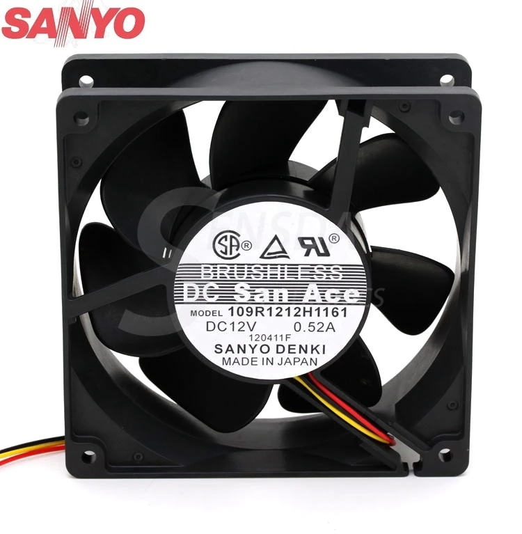 

Original For Sanyo 109R1212H1161 12CM 120mm 12038 DC 12V 0.52A server inverter computer cpu case axial Cooling Fans