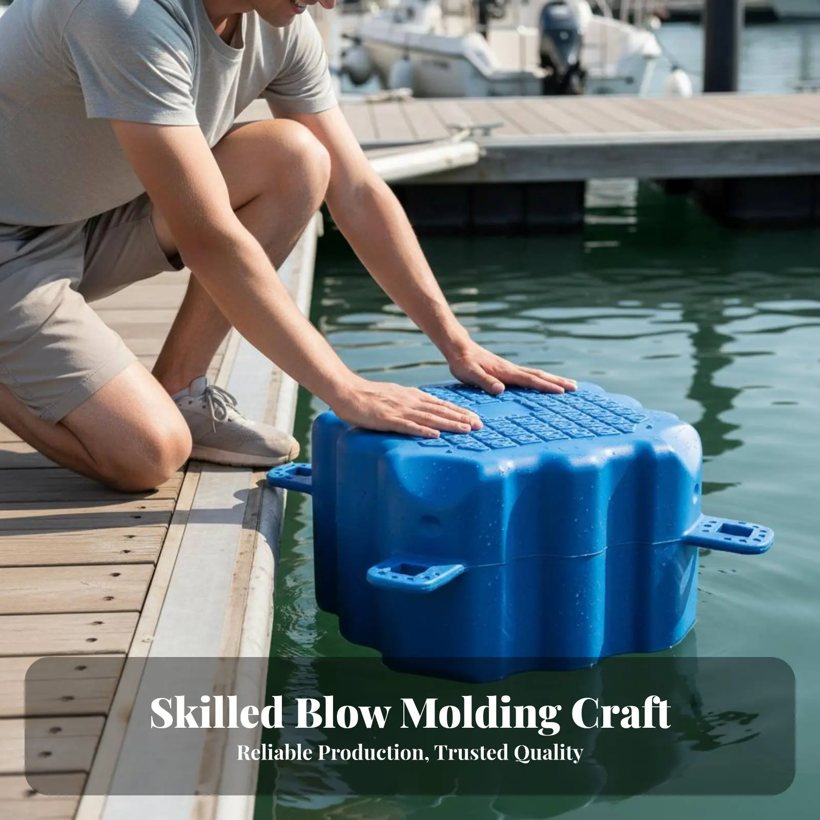 

Versatile Dock Pontoon High Buoyancy Plastic Buoyant Cube Connecting Dock Buoy Easy Installation Buoyant Walkway Block