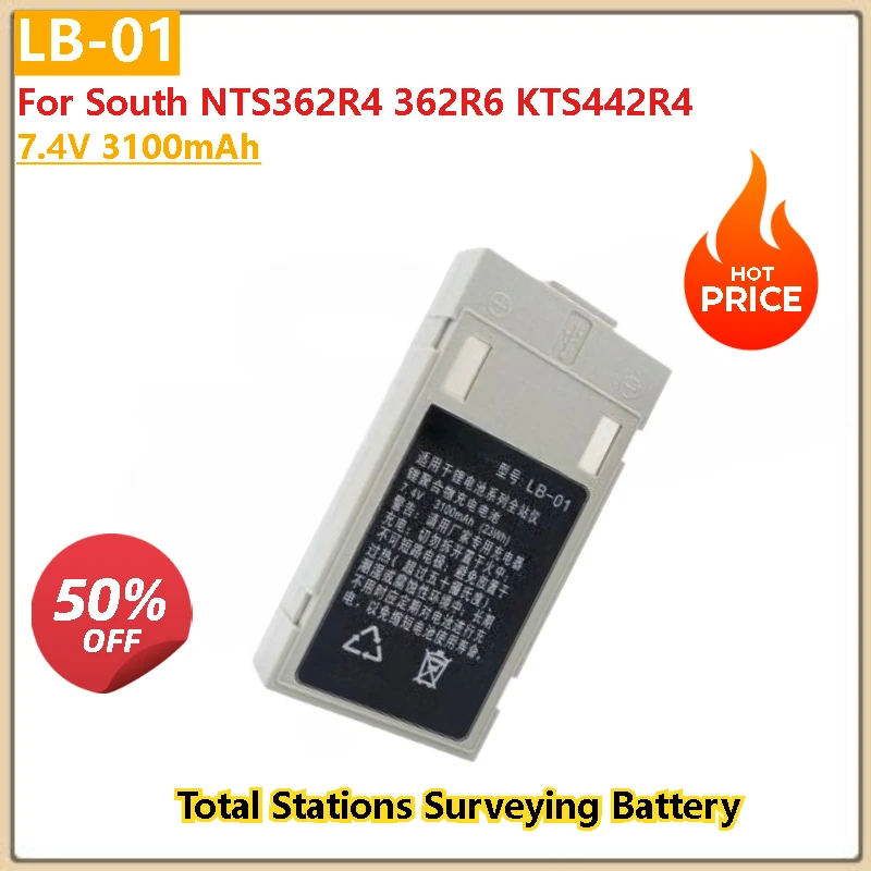 

100% New High Quality 7.4V 3100mAh Total Stations Surveying Battery LB01 LB-01 For South NTS362R4 362R6 KTS442R4