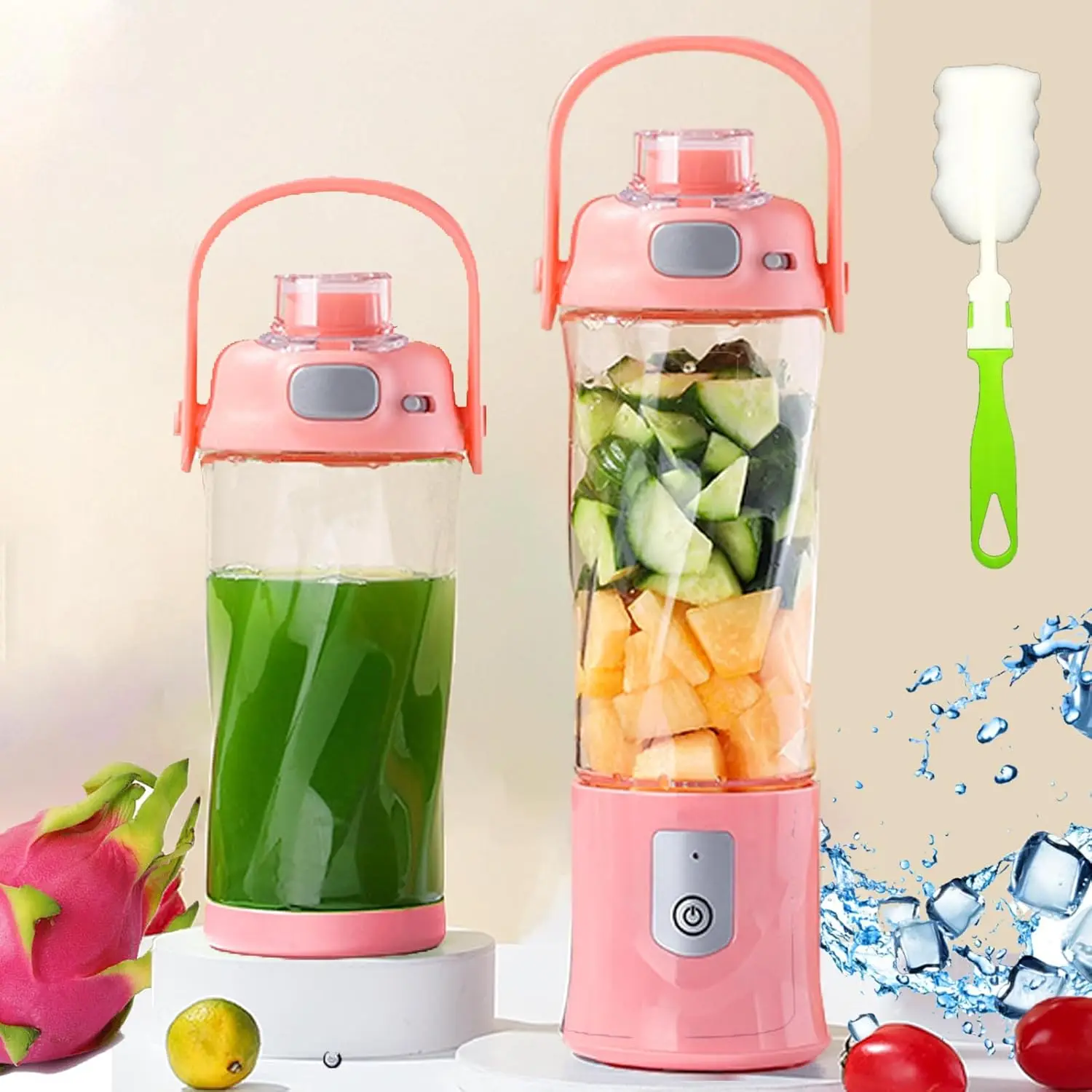 Portable USB Blender for Shakes & Smoothies - 13.5 Oz Capacity - BPA Free - Type-C Juicer Cup. Ideal for Travel, Gym, Office.