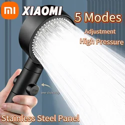 Xiaomi-Pommeau de douche haute pression réglable, 5 modes, économie d'eau, déterminer le pulvérisateur, accessoires suspendus