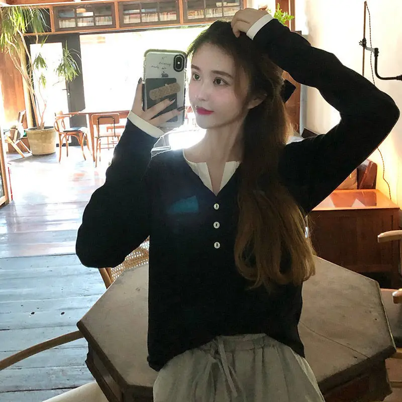 Sweatshirts Woman Clothes Art Spliced Brown Yellow Pocket-Designed Gentle Girl Cerulean Green Lace Young Ruffled Grey Fiber