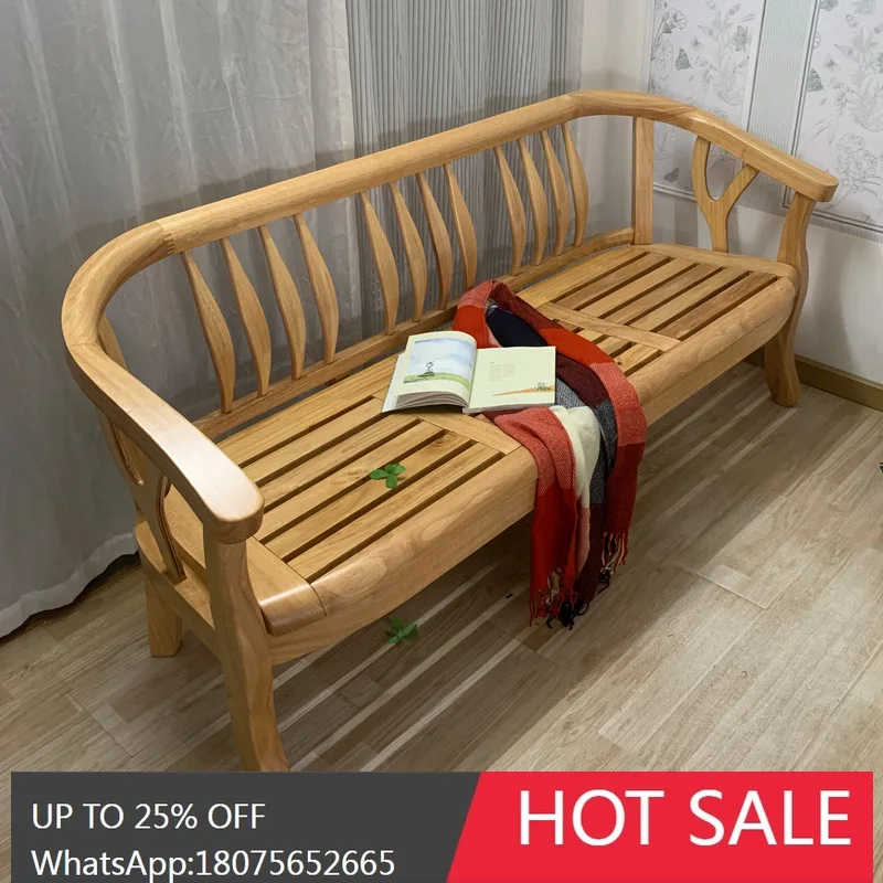 HLZ Chinese Style Solid Wood Sofa Small Apartment Three-Seater Sofa Double-Seater Sofa Set