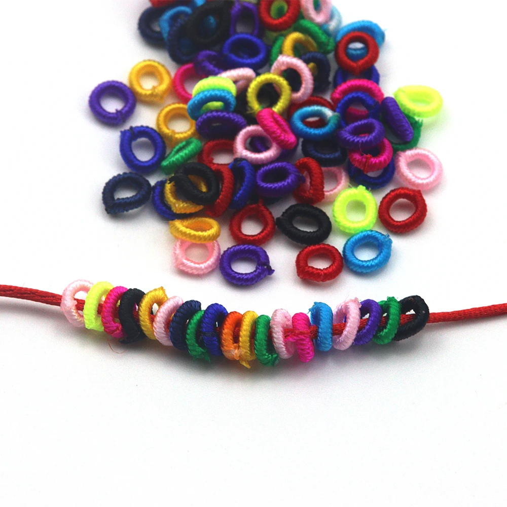 20 pz/borsa 6mm colore intrecciato intervallo nodo ananas fibbia nodo cinese nappa collana fai da te braccialetto intervallo produzione