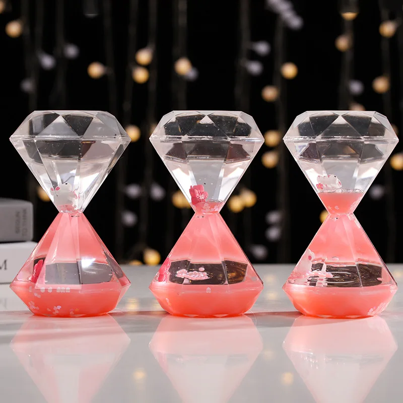 

Creative Milk Red Cherry Blossom Rabbit Diamond Hourglass Decoration