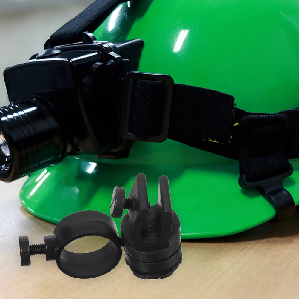 

2Pcs Hard Hat Flashlight Mount Clip Light Holder Portable Secure ABS Clips for Work Safety Hard Hat Light Clips