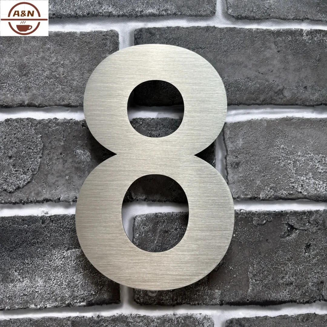 15/20/30cm Stainless Steel House Number Outdoor Sign: Large Floating Design, Ultra -Durable for Garage/Apartment/Street Address