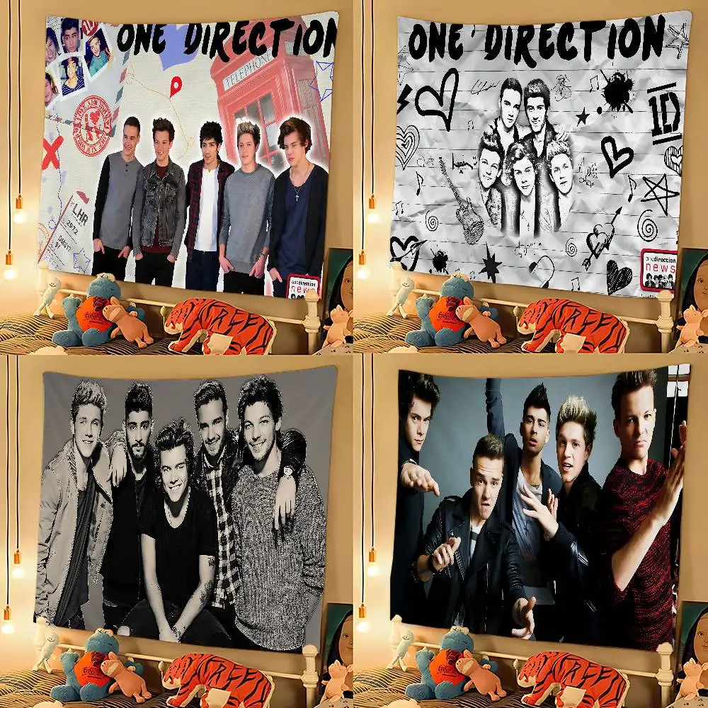 O-One Band Directions Music DIY Wall Tapestry Hanging Tarot Hippie Wall Rugs Dorm Home Decor