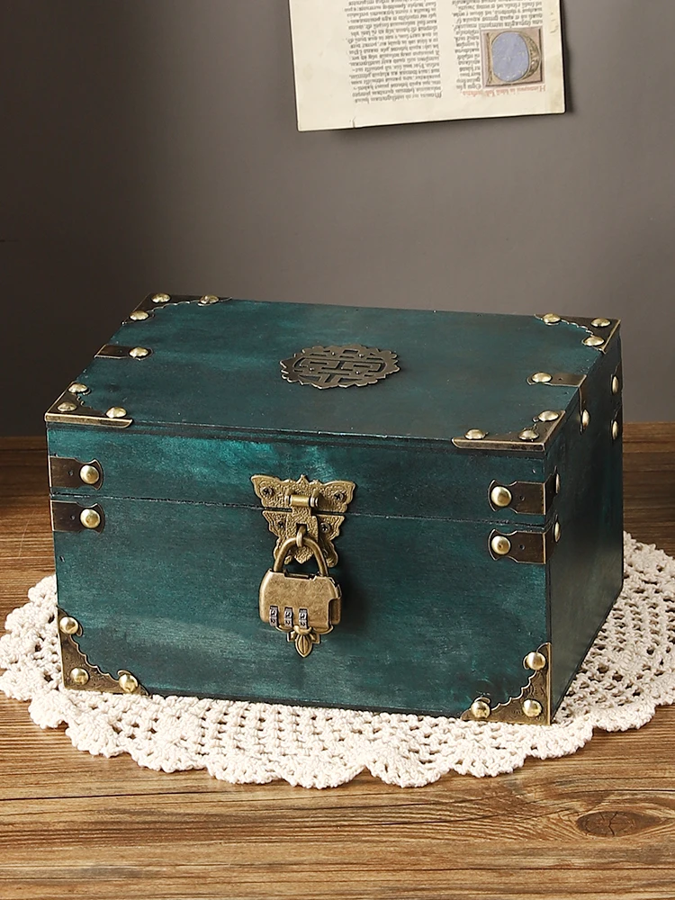 

Винтажная прямоугольная шкатулка для хранения украшений в стиле ретро с китайским свадебным дизайном, органайзер для ювелирных изделий